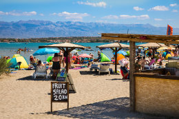 Nin - písečná pláž Ninska laguna, Zadarská riviéra, Chorvatsko