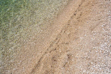 Letovisko Drage - oblázková pláž Porat, Zadarská riviéra, Chorvatsko