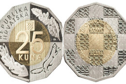 Chorvatská národní banka vydala novou minci ve výši 25 Kuna