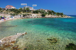 Apartmány Silvano - oblázková pláž 80 m od domu, Mandre, ostrov Pag, Chorvatsko