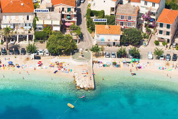 Podgora - Čaklje - letecký pohled, Makarská riviéra, Chorvatsko