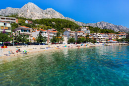 Podgora - Čaklje - oblázkové pláže, Makarská riviéra, Chorvatsko