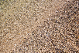 Drvenik - Donja Vala, detail oblázků na pláži, Makarská riviéra, Chorvatsko