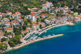 Živogošće - Porat - letecký pohled, Makarská riviéra, Chorvatsko