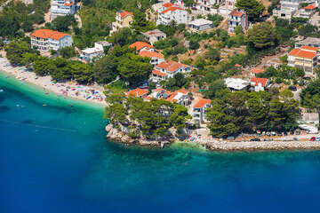 Živogošće - Porat - letecký pohled, Makarská riviéra, Chorvatsko