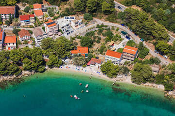 Apartmány Delfin - letecký pohled, Zaostrog, Chorvatsko