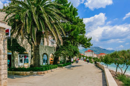 Orebič - centrum, poloostrov Pelješac, Chorvatsko