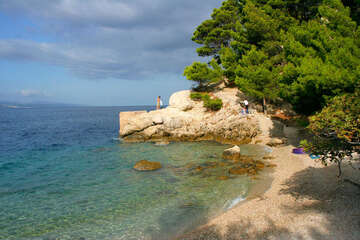 Pláže Brela-Jakiruša, Makarská riviéra, Chorvatsko