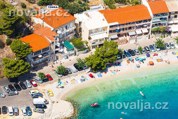 Podgora - Čaklje - letecký pohled, Makarská riviéra, Chorvatsko