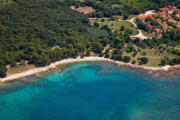 Rovinj - pláže, Istrie, Chorvatsko