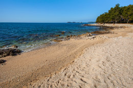 Rovinj - pláže, Istrie, Chorvatsko