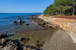 Rovinj - pláže, Istrie, Chorvatsko