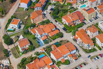 Apartmán Una - letecký pohled, Fažana, poloostrov Istrie, Chorvatsko