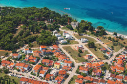 Apartmán Una - letecký pohled, Fažana, poloostrov Istrie, Chorvatsko