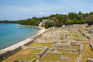 Národní park Brijuni - byzantské kastrum, Istrie, Chorvatsko