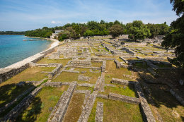 Národní park Brijuni - byzantské kastrum, Istrie, Chorvatsko
