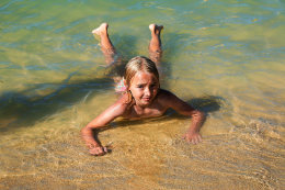 Stará Novalja - písečná pláž Planjka, osrov Pag, Chorvatsko