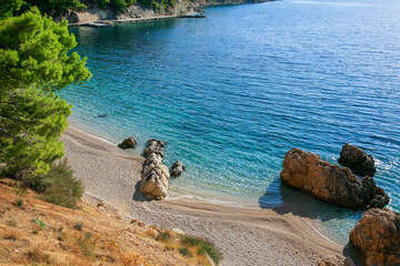 Apartmány Marinno - oblázková pláž, Mimice, Omišská riviéra, Chorvatsko