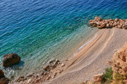 Apartmány Marinno - oblázková pláž, Mimice, Omišská riviéra, Chorvatsko