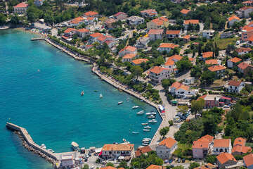 Šilo - letecký pohled, ostrov Krk, Chorvatsko