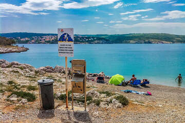 Šilo - pláž pro psy, ostrov Krk, Chorvatsko