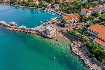 Šilo - letecký pohled, ostrov Krk, Chorvatsko