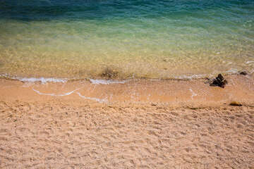 Hotel Plaža - písčitooblázková pláž 50 m od hotelu, město Pag, ostrov Pag, Chorvatsko