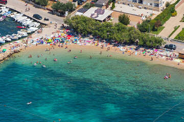 Hotel Stella Maris - oblázková pláž, Vodice, Šibenická riviéra, Chorvatsko
