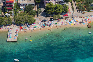 Hotel Stella Maris - oblázková pláž, Vodice, Šibenická riviéra, Chorvatsko