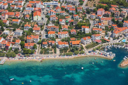 Hotel Stella Maris - letecký pohled, Vodice, Šibenická riviéra, Chorvatsko