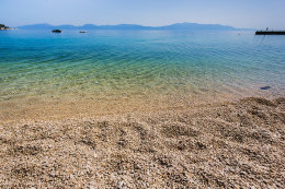 Zaostrog - pláž u domu Brancin, Chorvatsko