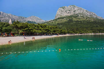 Zaostrog - pláž u domu Brancin, Chorvatsko