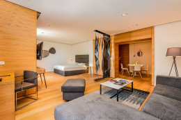 Apartmán Laura - obývací pokoj a ložnice, Moščenička Draga, Istrie, Chorvatsko