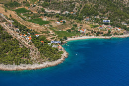 Apartmán Nikša, letecký pohled, Vela Farska, ostrov Brač, Chorvatsko