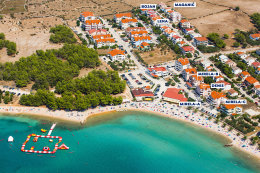 Apartmán Bojan - letecký pohled, Povljana, ostrov Pag, Chorvatsko