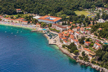 Moščenička Draga - letecký pohled, Istrie, Chorvatsko