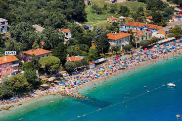 Moščenička Draga - letecký pohled, Istrie, Chorvatsko