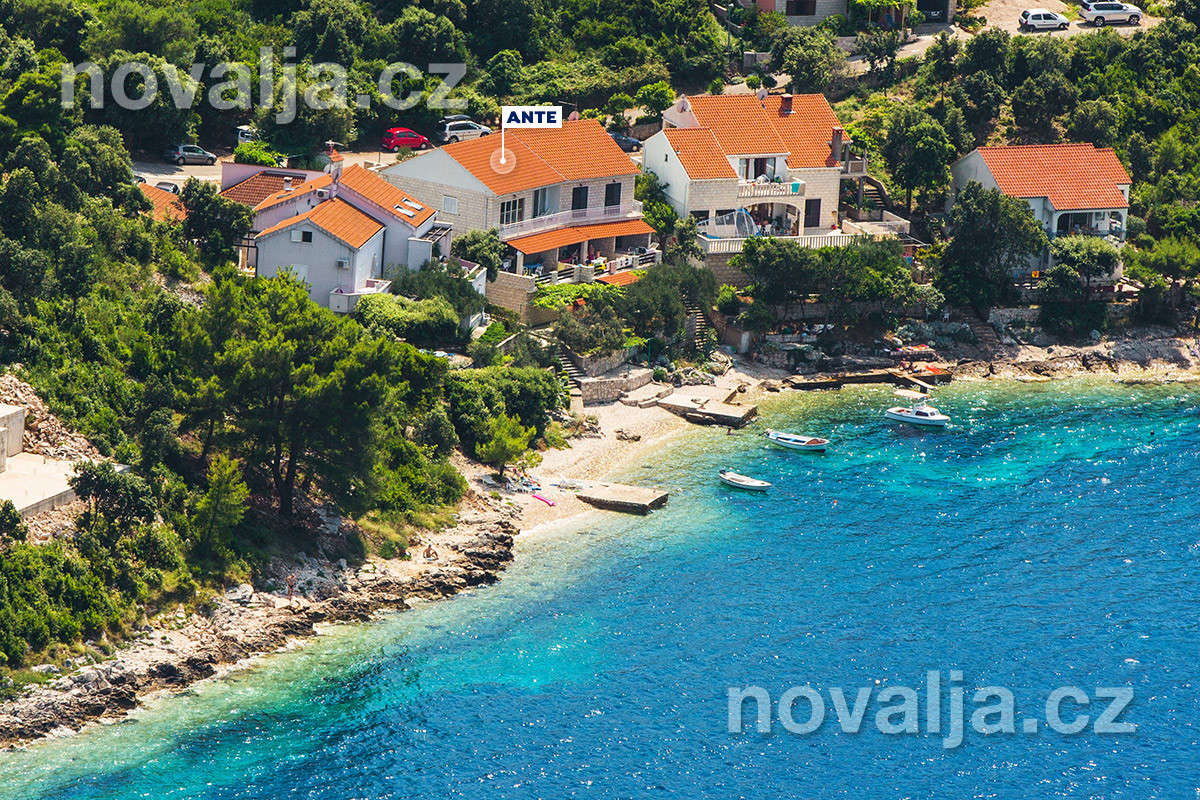 Letecké fotky města Korčula, ostrov Korčula