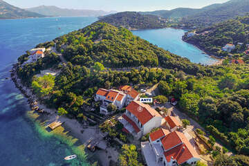 Apartmány Ante - Tri žala - letecký pohled, Korčula, ostrov Korčula, Chorvatsko