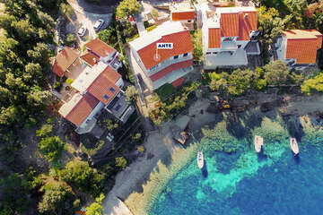 Apartmány Ante - Tri žala - letecký pohled, Korčula, ostrov Korčula, Chorvatsko