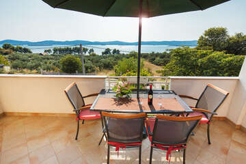 Apartmány Josipa - výhled z terasy A1, Sv. Filip i Jakov, Chorvatsko