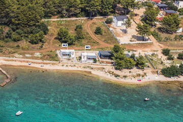 Mobilhome Tarik - letecký pohled, Biograd na Moru, Zadarská riviéra, Chorvatsko