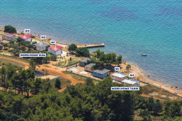 Mobilhome Kum - letecký pohled, Biograd na moru, Zadarská riviéra, Chorvatsko