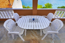 A2 - apartmány Lejla - terasa, Tkon, ostrov Pašman, Chorvatsko