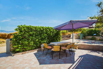 Apartmány Pechar - terasa s posezením, Pag-Bošana, ostrov Pag, Chorvatsko