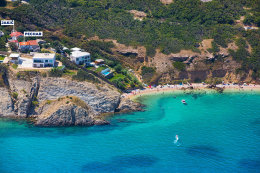 Pag-Bošana - letecký pohled, ostrov Pag, Chorvatsko