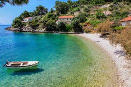 Apartmány Antun - oblázková pláž v zátoce, ostrov Hvar, Chorvatsko