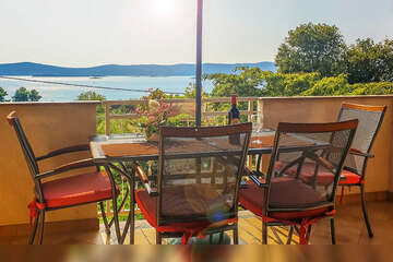 Apartmány Josipa - výhled z terasy A1, Sv. Filip i Jakov, Chorvatsko