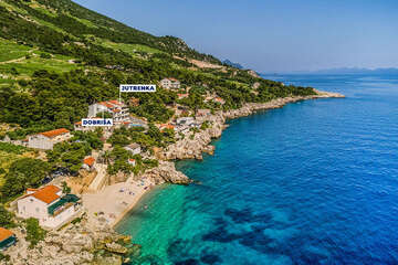 Dingač - Borak - letecký pohled, Pelješac, Chorvatsko