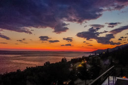 Apartmány Sunset - západ slunce, pohled z terasy A3, Starigrad, Zadarská riviéra, Chorvatsko